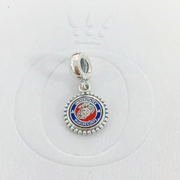 Pandora USMC Marine Corps exclusive Pandora Dangle Bead Charm - Picture 1 of 4